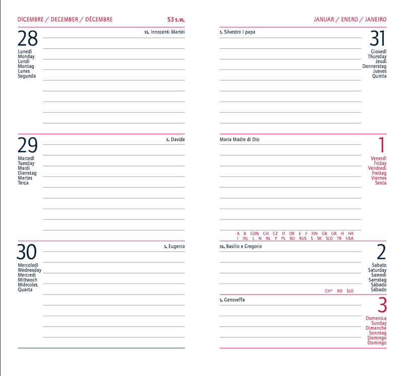Agenda 12 Mesi Intempo Bravo Settimanale Tascabile in Papercoat Arancio 8 x 15 cm  - 2026