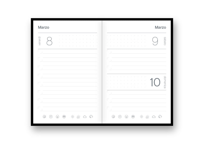 Agenda 12 Mesi Intempo Chic Giornaliera in Similpelle con Elastico e Penna Tiffany 10 x 15 cm - 2026