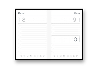 Agenda 12 Mesi Intempo Cat's Life Giornaliera in Similpelle con Elastico e Penna Lime 10 x 15 cm - 2026