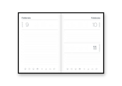 Agenda 12 Mesi Intempo Chic Giornaliera in Similpelle con Elastico e Penna Blu 15 x 21 cm - 2026