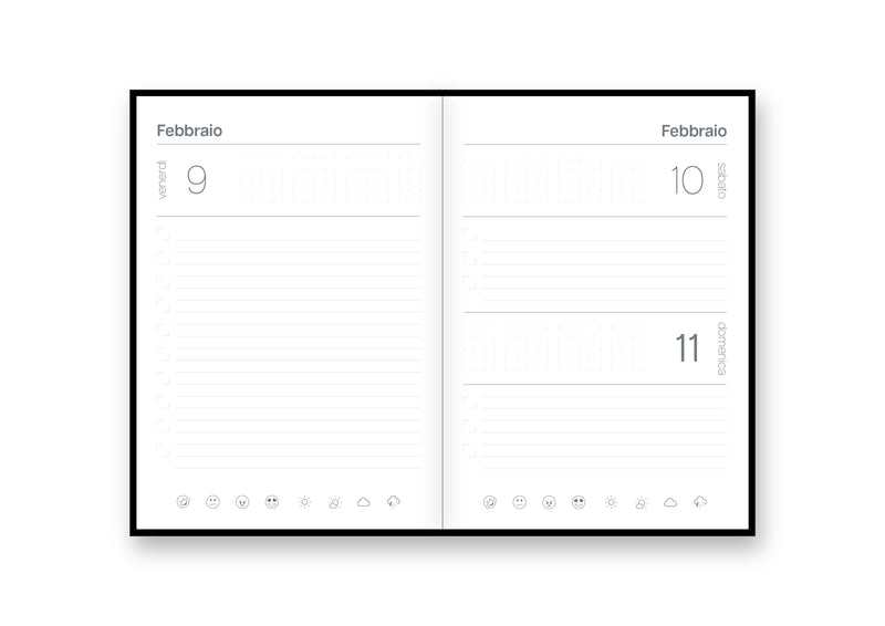Agenda 12 Mesi Intempo Chic Giornaliera in Similpelle con Elastico e Penna Blu 15 x 21 cm - 2026