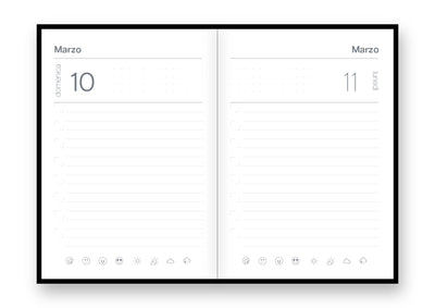 Agenda 12 Mesi Intempo Zooland Giornaliera in Similpelle con Elastico Giallo Oro 10 x 15 cm - 2026