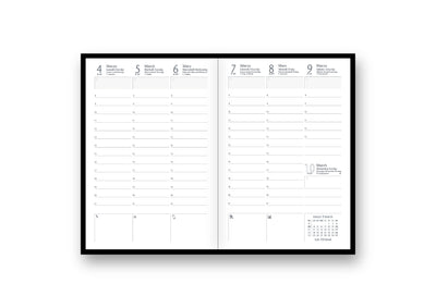 Agenda 12 Mesi Intempo Weekly Pattern Settimanale Intercambiabile Tascabile Blu 9 x 13 cm - 2026