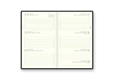 Agenda 12 Mesi Settimanale Intercambiabile Bold Style Rigato Bianco 15 x 21 cm