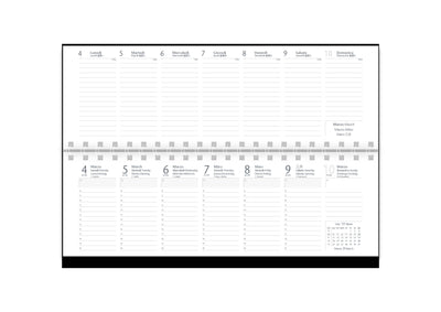 Planning Settimanale 12 Mesi Intempo Poliplan 2026 Spiralato in PPL Blu 30 x 10 cm