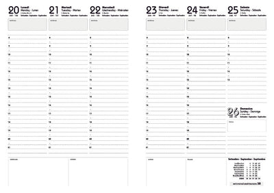 Agenda 12 Mesi Intempo Weekly Pattern Settimanale Intercambiabile Bordeaux 21 x 30 cm - 2026