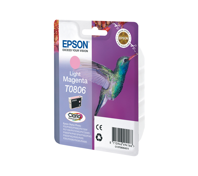 Cartuccia Originale Epson T0806 Magenta Chiaro