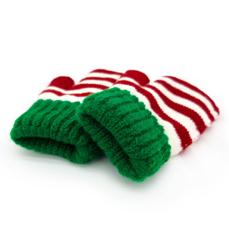 Guanti Maglia Elfo Verde e Rosso / Taglia: L