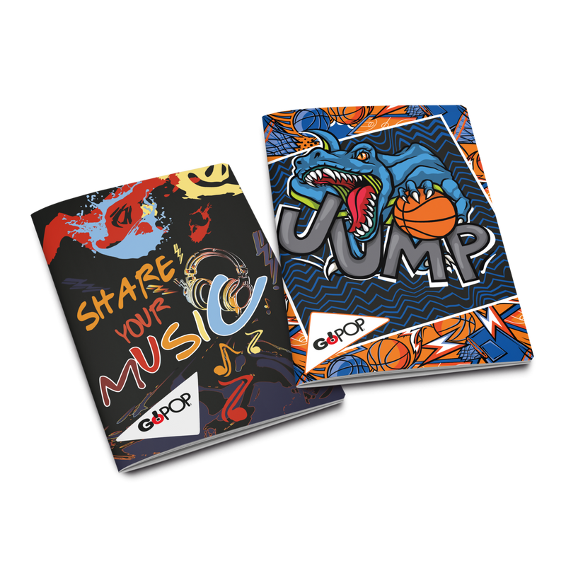 Quaderno A4 GoPop 2025 Boy Fantasie Assortite / Riga A