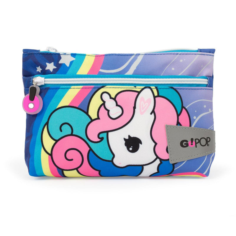 Astuccio Maxi Bustina 2 Zip GoPop Unicorn