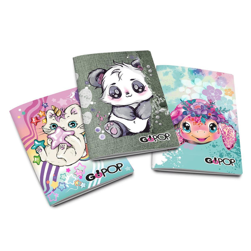 Quaderno A4 GoPop 2025 Girl Fantasie Assortite / Quadretti 5 mm con Margine