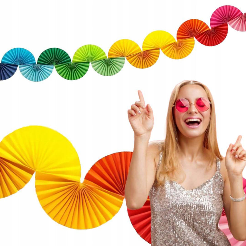 Festone in Carta Origami Arcobaleno Multicolor 2,5 mt