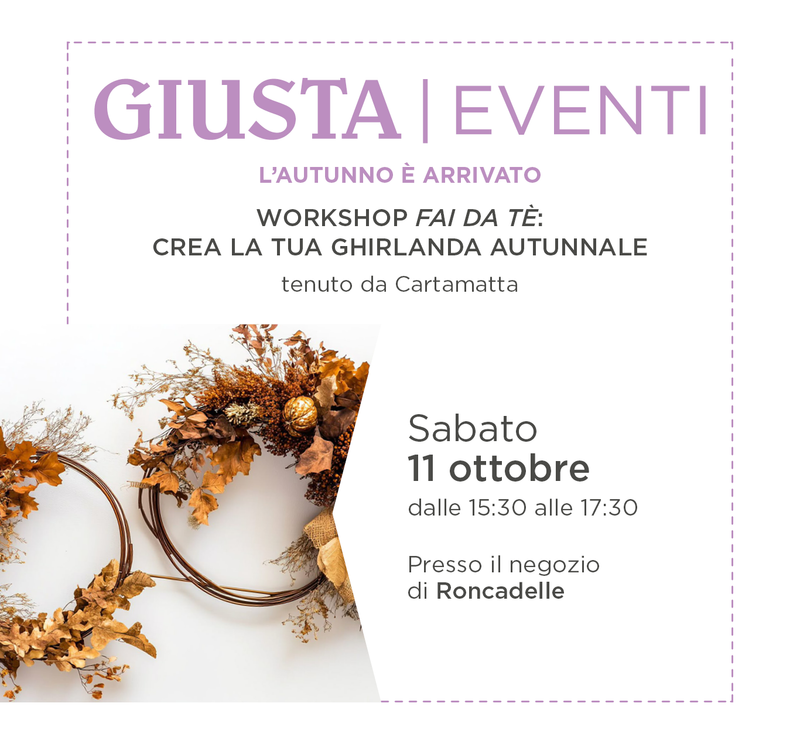 Workshop Ghirlanda - La tua ghirlanda autunnale </i></br><span style="color: 