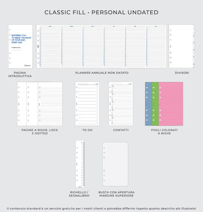 Organizer Filofax Finsbury Personal Senape con Planner Annuale non Datato