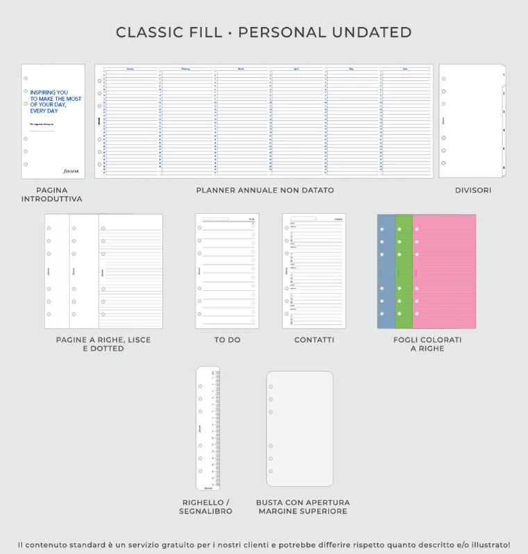 Organizer Filofax Finsbury Personal Senape con Planner Annuale non Datato