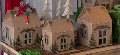 Scatola Maison Pini Avana con Cordino 200 x 140 x 140 mm