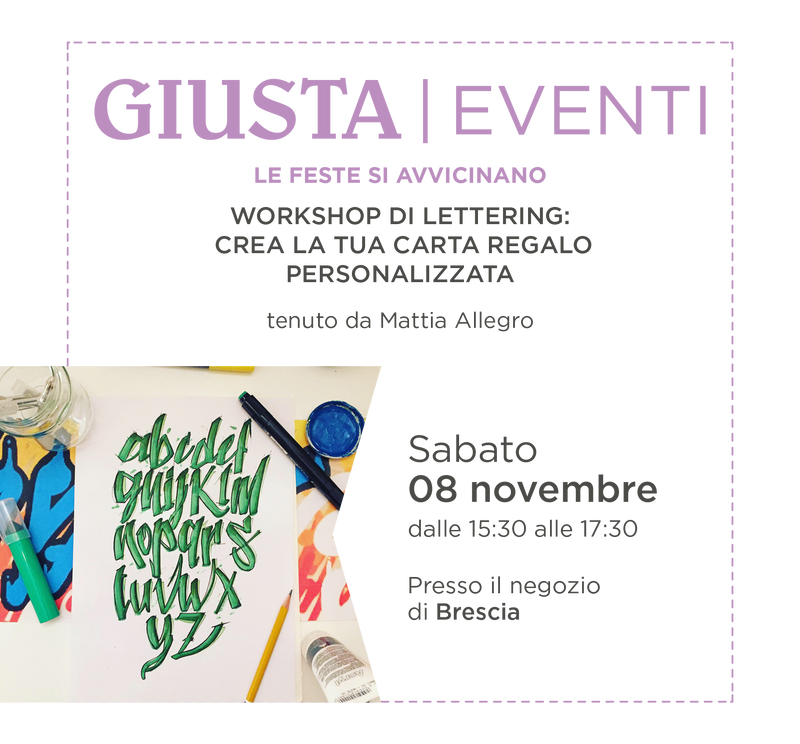 Workshop Lettering: Crea la tua Carta regalo Personalizzata!</br><span style="color: 