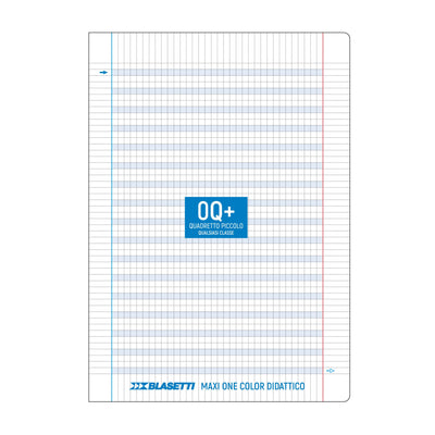 Quaderno Maxi Didattico 100 gr / 18 Fogli / Rigatura Speciale a Quadretti 5 mm Plus con Margine