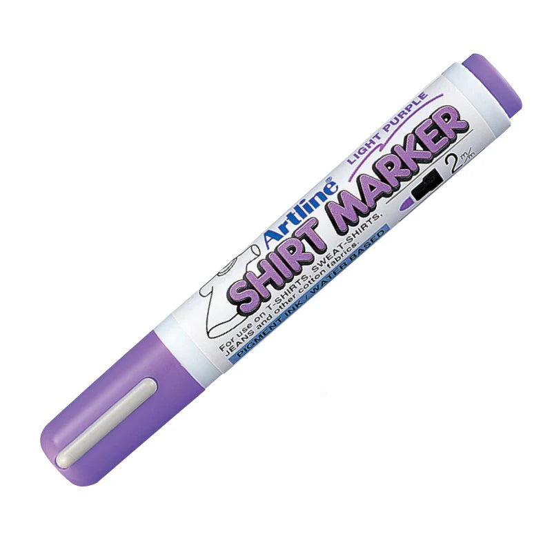 Pennarello Marcatore Artline T-Shirt a Punta Conica 2 mm per Tessuto Viola Chiaro