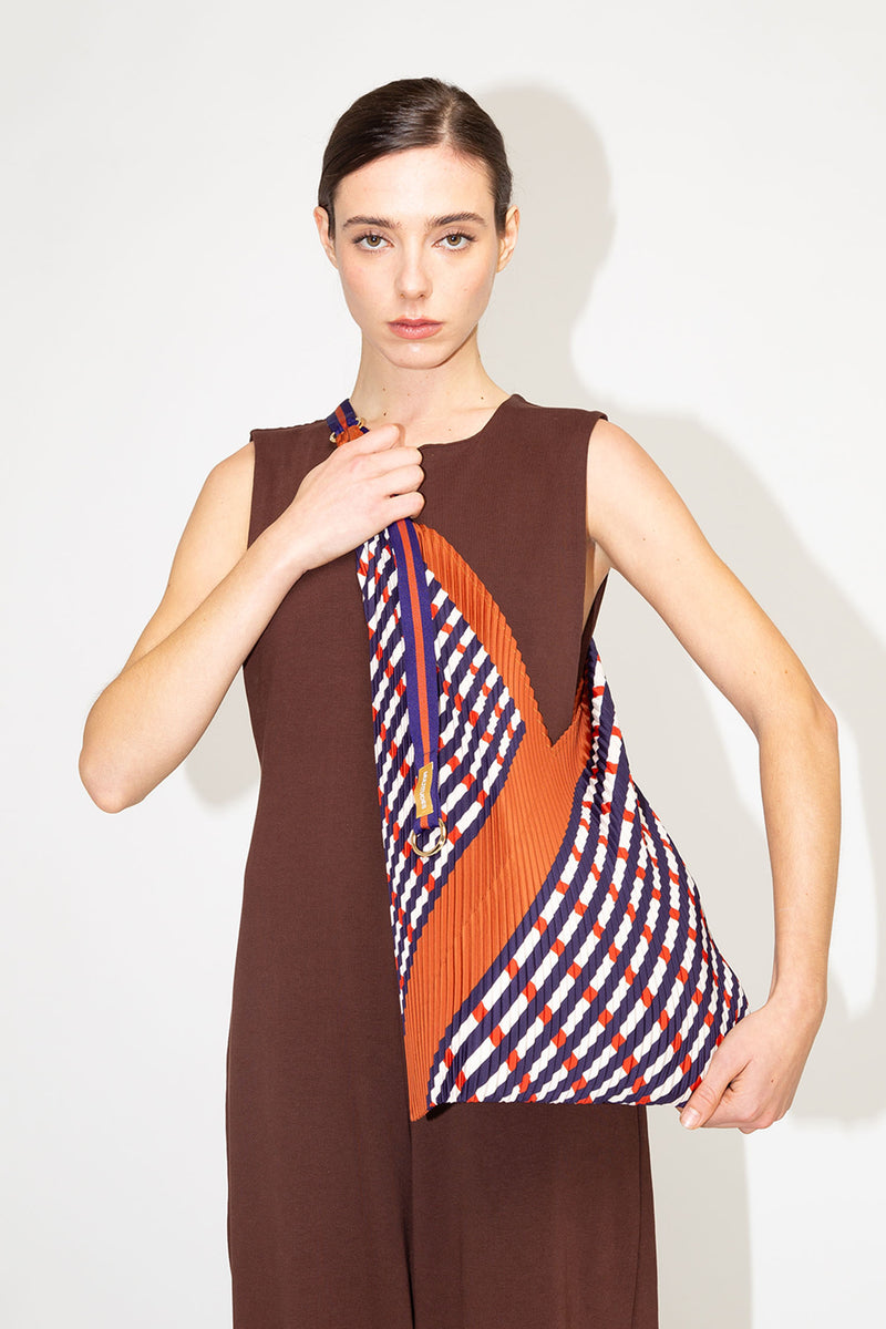 Borsa Y Plissettata + Pochette Multitudes Sophia Terracotta