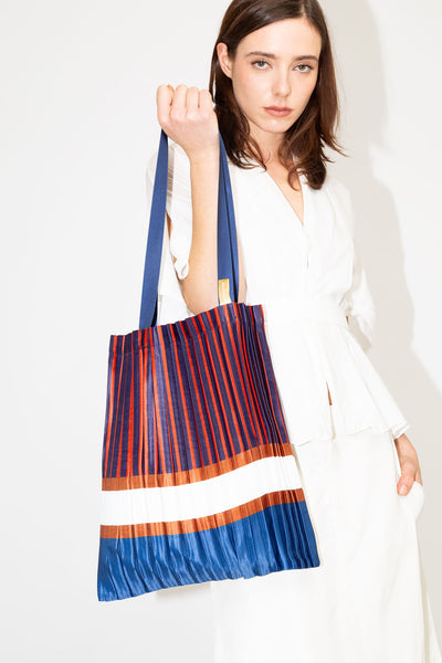 Tote Bag Plissettata Multitudes in Raso Chiavari