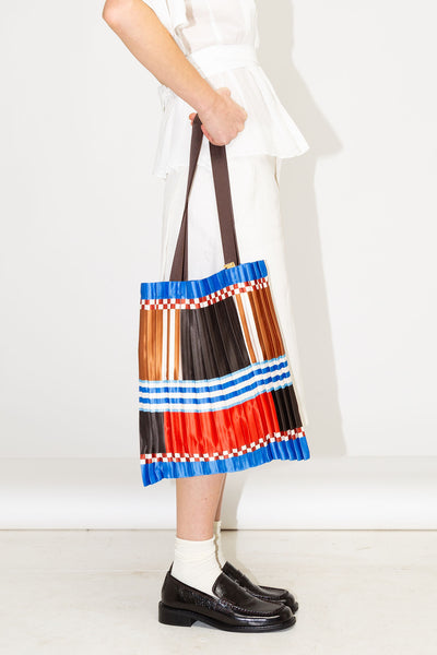 Tote Bag Plissettata Multitudes in Raso Maddalena