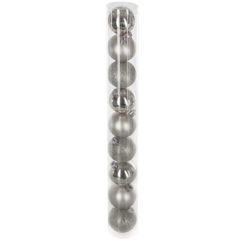 Sfera in PVC Argento 6 cm - 9 pezzi