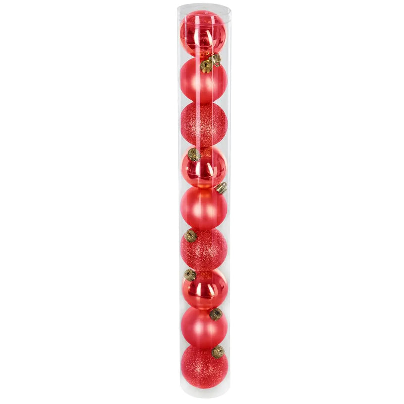 Sfera in PVC Rosso 6 cm - 9 pezzi