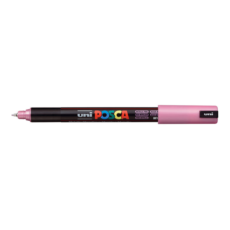 Pennarello Marcatore a Tempera Uni Posca a Punta Ultra Fine Rosa Metal