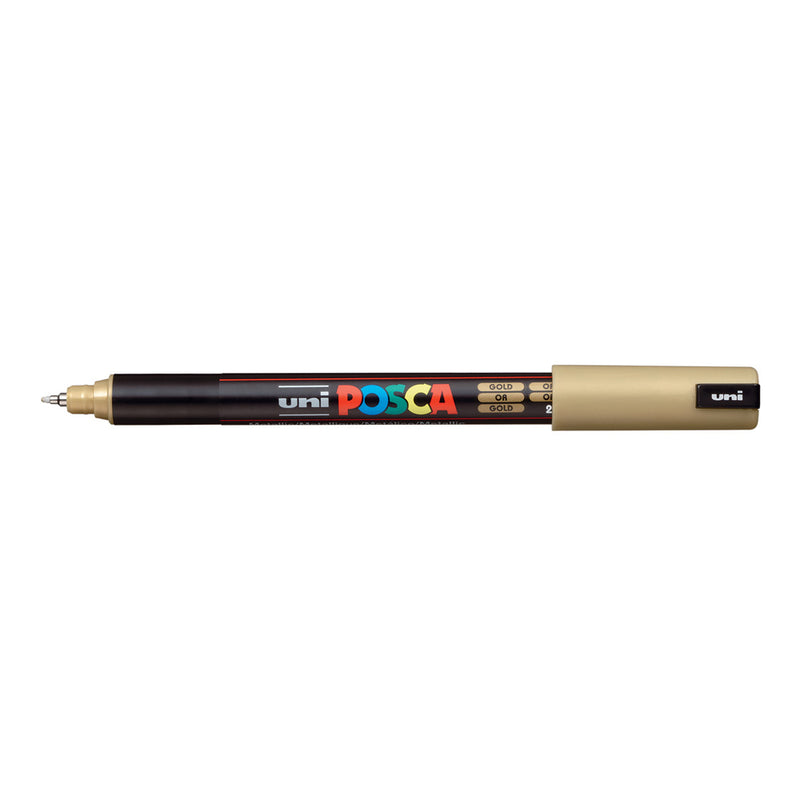 Pennarello Marcatore a Tempera Uni Posca a Punta Ultra Fine Oro