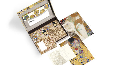 Carta da Lettere Pepin Gustav Klimt con Fogli A5, Buste e Stickers - 80 pezzi