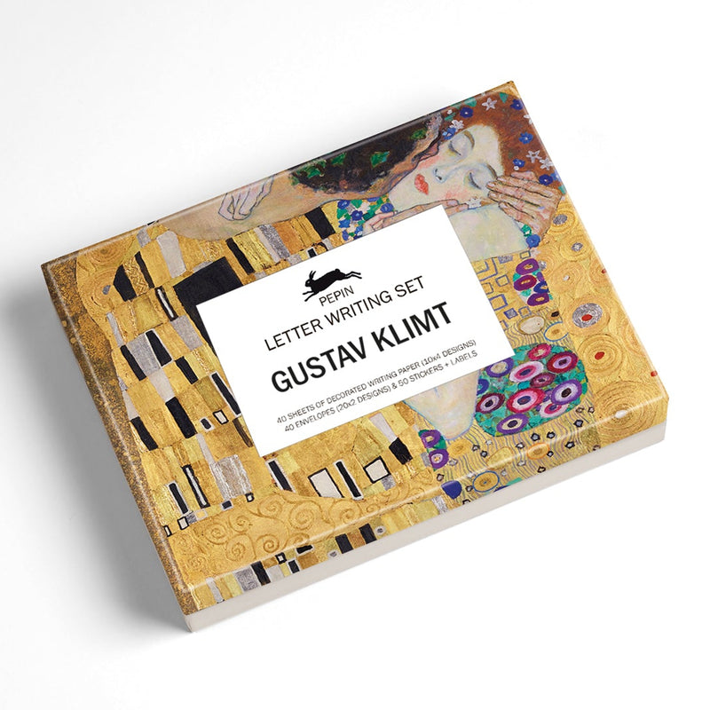 Carta da Lettere Pepin Gustav Klimt con Fogli A5, Buste e Stickers - 80 pezzi