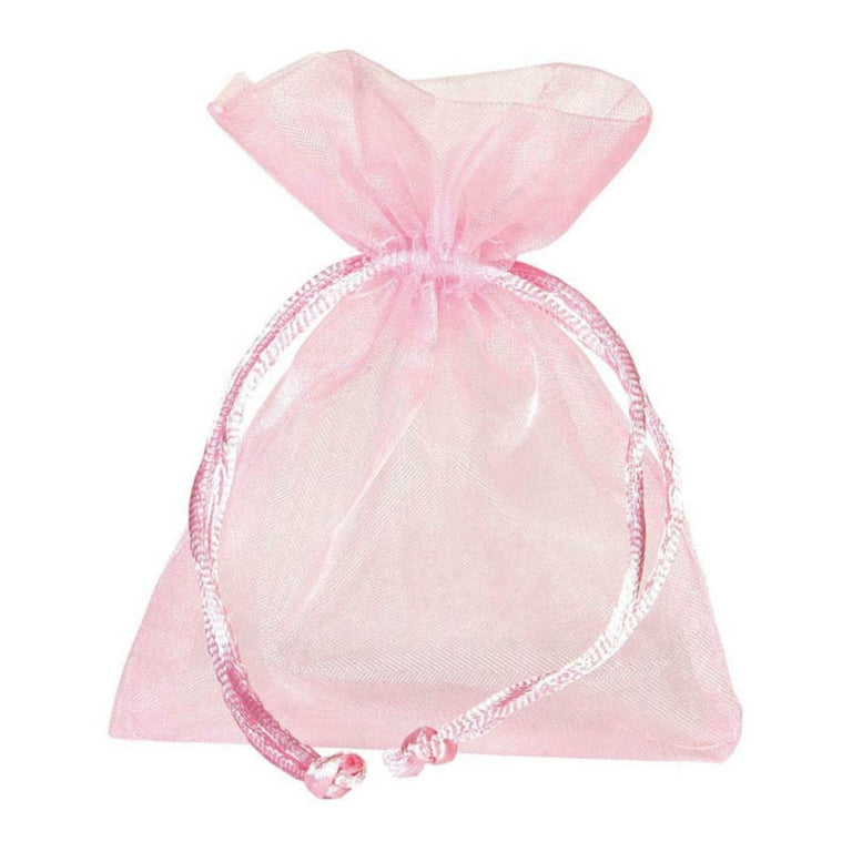 Sacchetto in Organza Rosa 7 x 10 cm - 10 pezzi