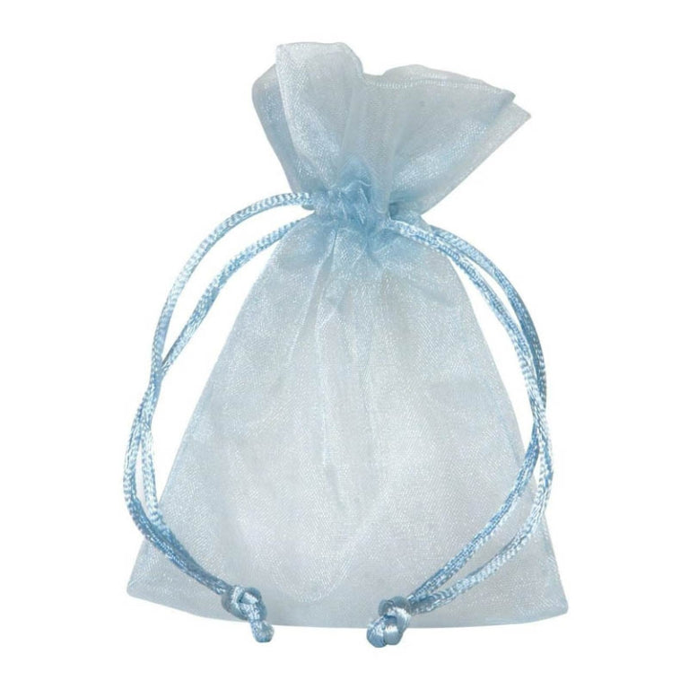 Sacchetto in Organza Azzurro 7 x 10 cm - 10 pezzi