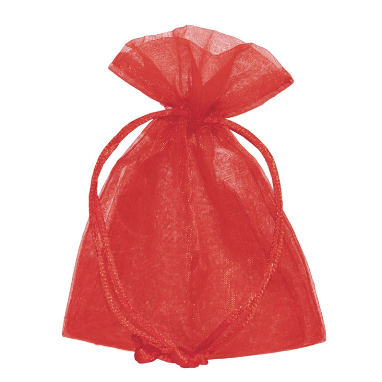 Sacchetto in Organza Rosso 7,5 x 5 cm - 10 pezzi