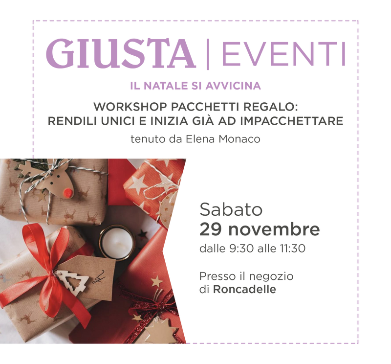 Workshop Pacchetti Regalo: Rendili Unici!</br><span style="color: 