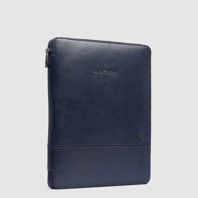 Portablocco Piquadro New Classic in Pelle con Porta iPad® 12,9" Blu
