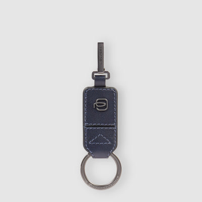 Portachiavi Piquadro New Classic in Pelle Blu