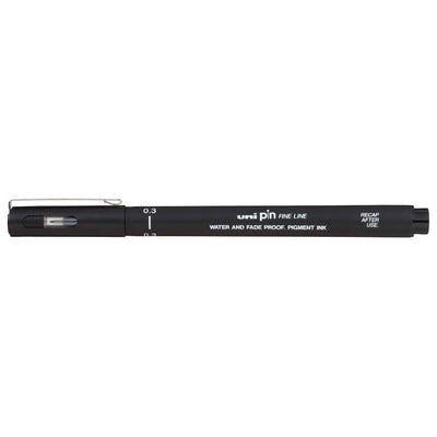 Marcatore a Penna Uni Pin Fineliner con Punta 0,3 mm Nero