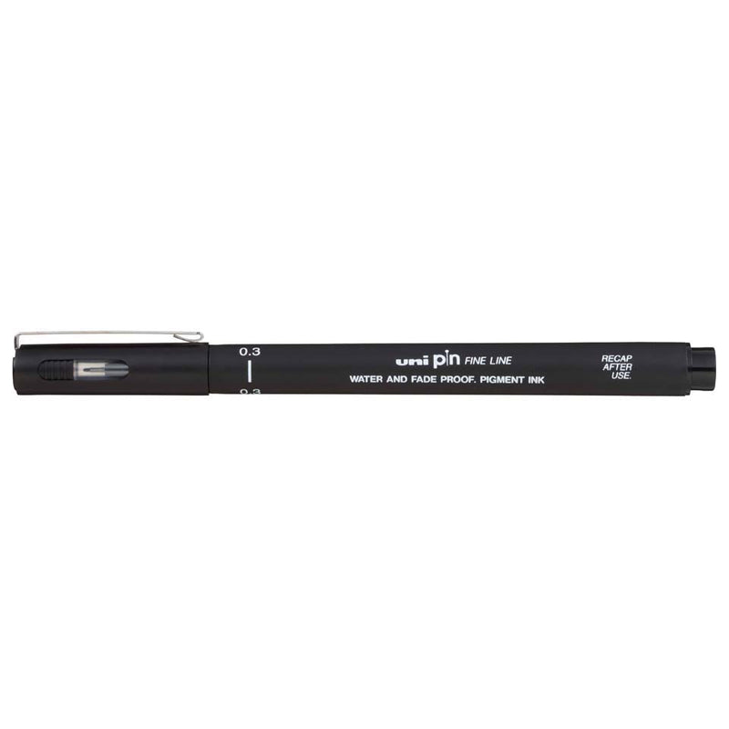 Marcatore a Penna Uni Pin Fineliner con Punta 0,3 mm Nero