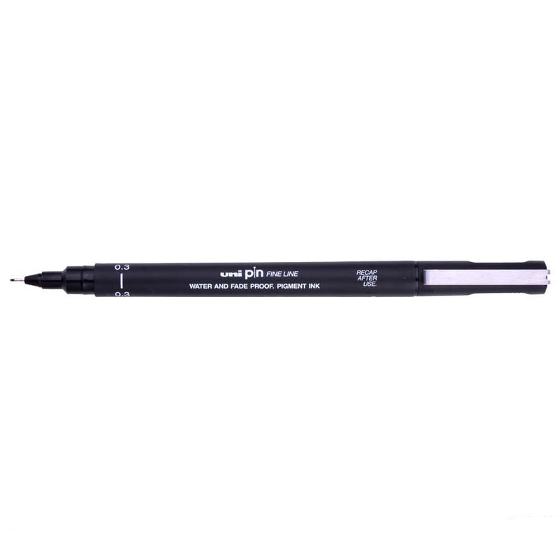 Marcatore a Penna Uni Pin Fineliner con Punta 0,3 mm Nero