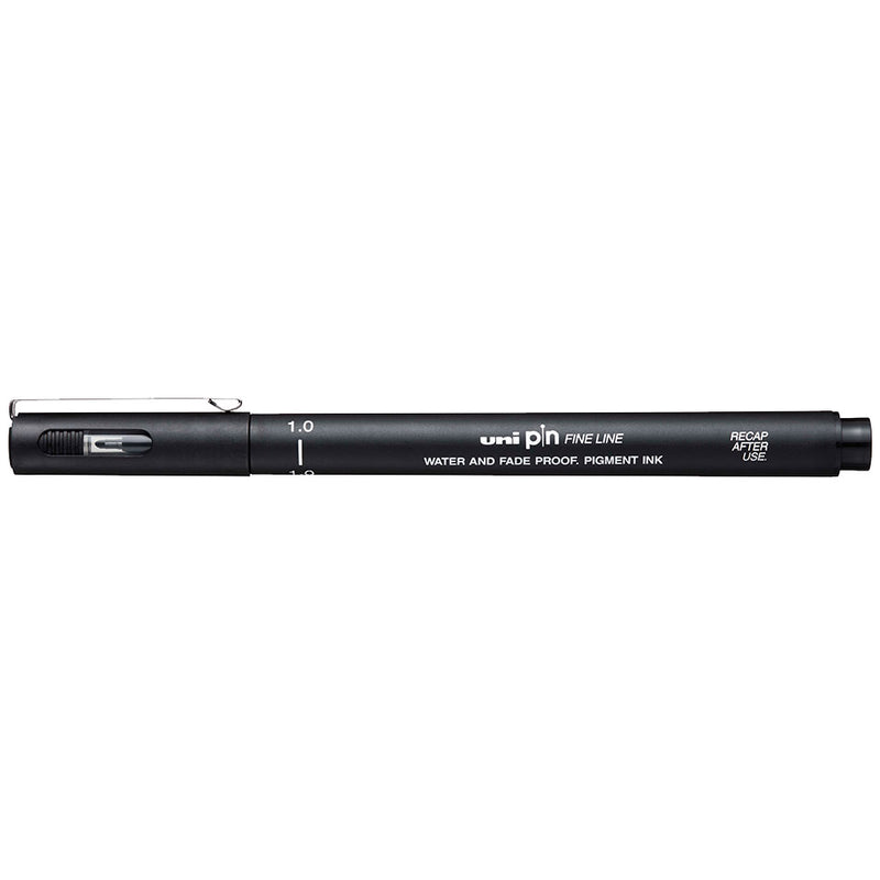 Marcatore a Penna Uni Pin Fineliner con Punta 1 mm Nero