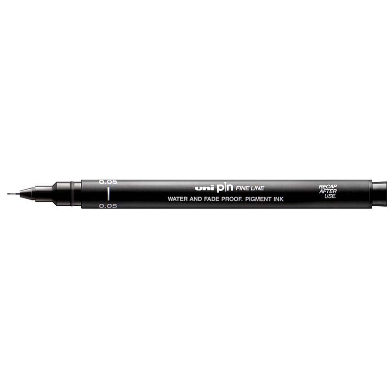 Marcatore a Penna Uni Pin Fineliner con Punta 0,05 mm Nero