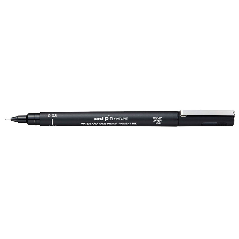 Marcatore a Penna Uni Pin Fineliner con Punta 0,03 mm Nero