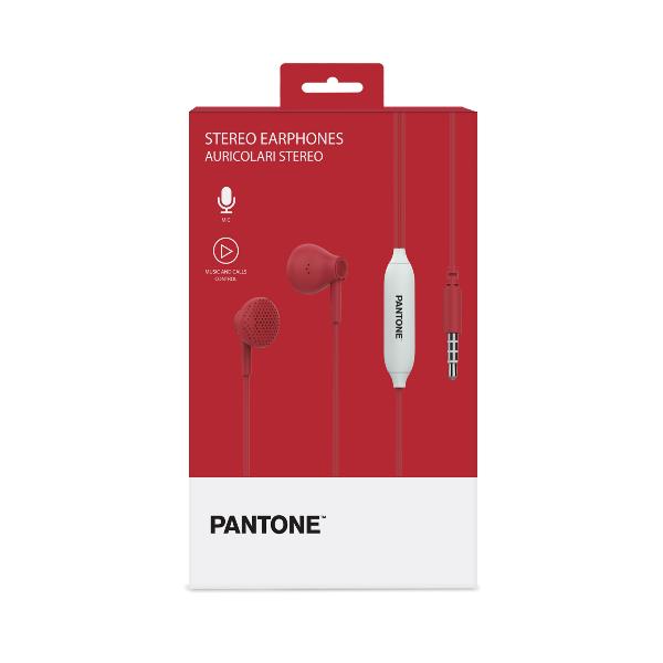 Auricolari Stereo In-Ear Pantone X Celly Rosso