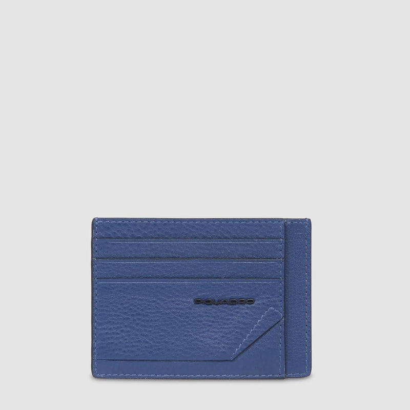Porta Carte di Credito da Uomo Piquadro Than in Pelle Blu