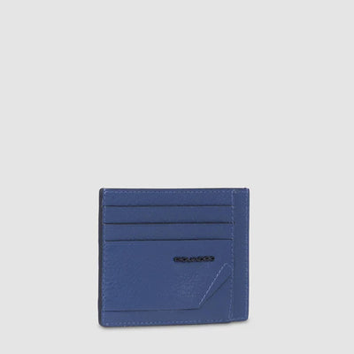 Porta Carte di Credito da Uomo Piquadro Than in Pelle Blu