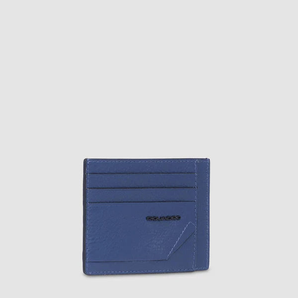 Porta Carte di Credito da Uomo Piquadro Than in Pelle Blu