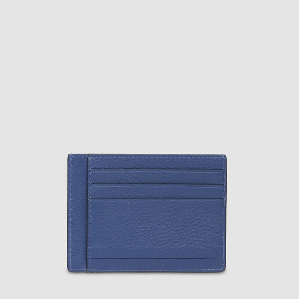 Porta Carte di Credito da Uomo Piquadro Than in Pelle Blu