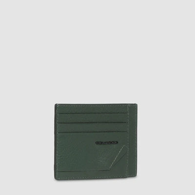 Porta Carte di Credito da Uomo Piquadro Than in Pelle Verde